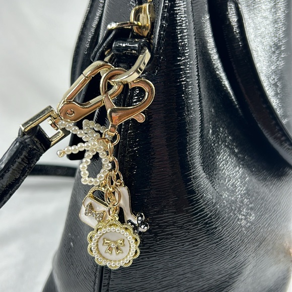 K30 Mutli-Charm Coquette Purse Keychain Bling Charm - Picture 5 of 7